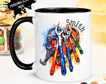 Mechanic Mug Custom Name Gift For Dad Mechanical Engineer Social Worker Cup Electrical Engineer Gift From Grandkid Car Repair Enthusiast