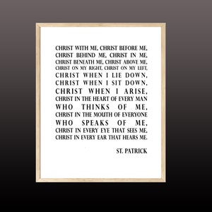 St. Patrick Prayer Breastplate Printable - Etsy