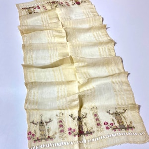 1900s Ottoman Antique embroidery, Vintage folk embroidered, 20th. century, Turkish yaglik, metallic sirma