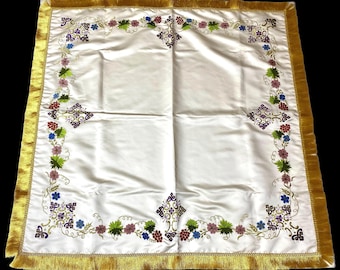 Heilige tafelkleed – handgeborduurd gebedsaltaarhoes voor orthodoxe kerk (kerkdecor)
