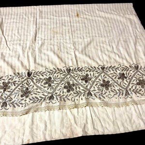 Hilos metálicos griegos antiguos, reliquia bordada popular, toalla ceremonial, artes y artesanías