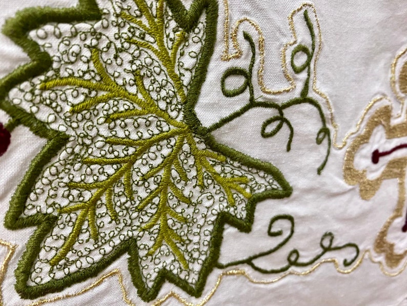 White Holy Table Cover Handmade Communion Table Cloth, Embroidered