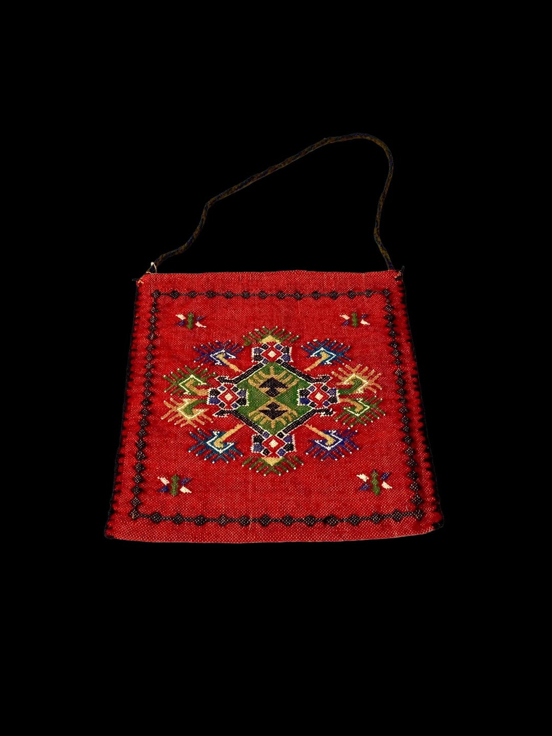 Metsovo Tagari Greek Bag, 1960s Epirus Handmade Embroidery Folk ...