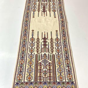 Vintage Greek Hand Embroidery: Rethymno Cretan Table Runner