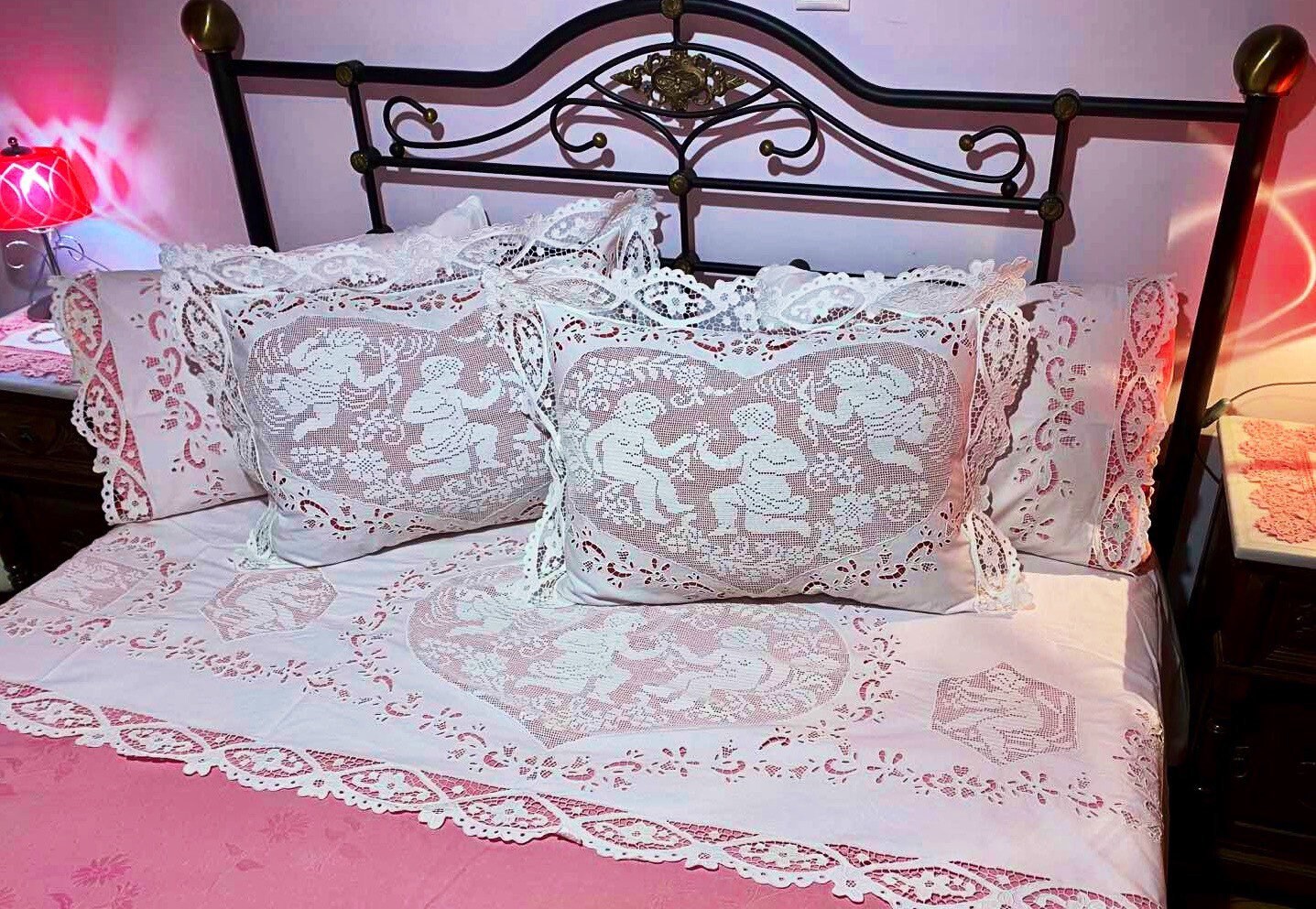 Handmade Bed Set Vintage Inspired Bedroom White Linen Etsy