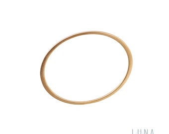 Pulsera chapada en oro, bronce plateado, pulsera minimalista regalo para ella