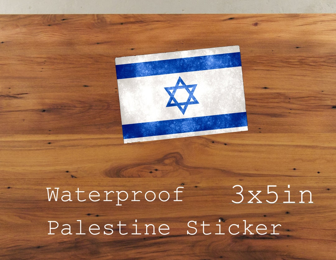 Israel Flag Sticker Laminated Israeli Flag Sticker Support - Etsy