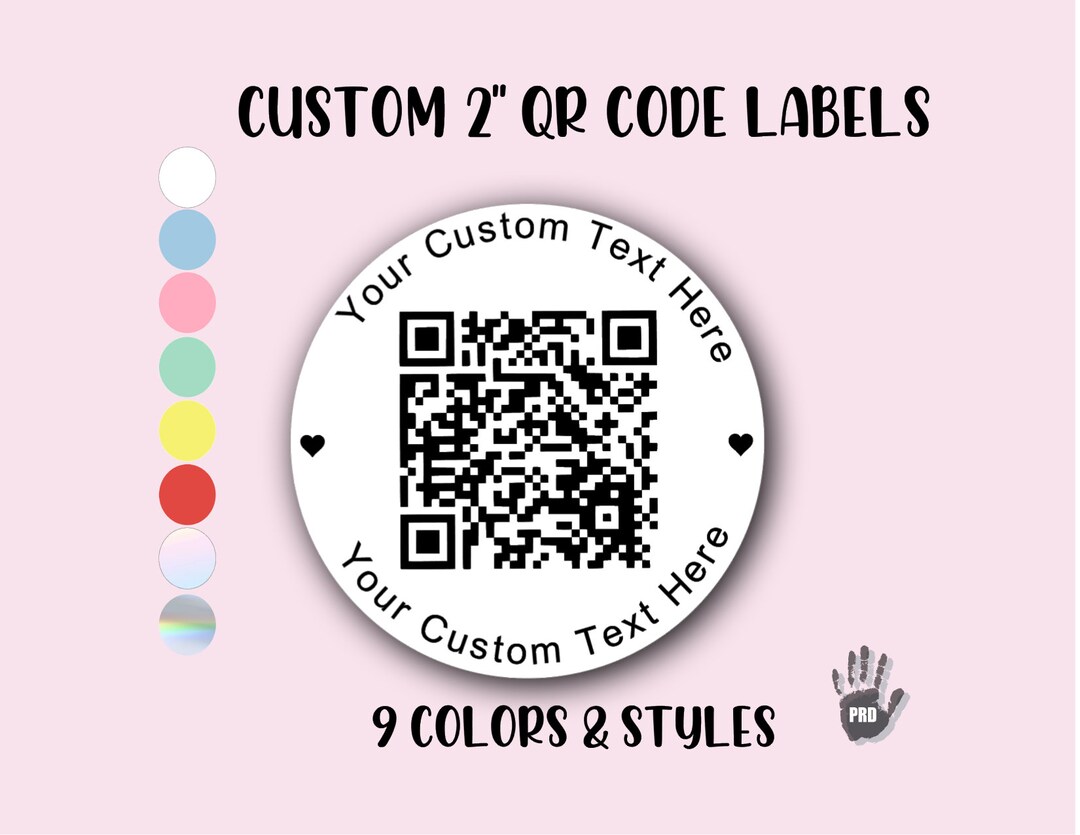 50 Custom QR Code Labels Custom Labels Custom Stickers Logo Stickers ...