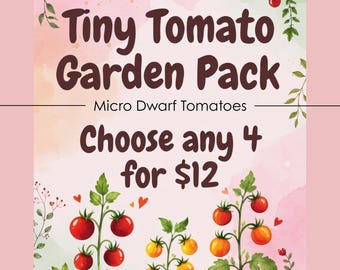 Elige 4 semillas de tomate micro enano: crea tu propio paquete.