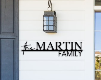 Family Name Sign for Front Porch Sign Outdoor Signs Custom Last Name Sign Personalized Metal Sign for Home Patio Decor Metal Wall Art