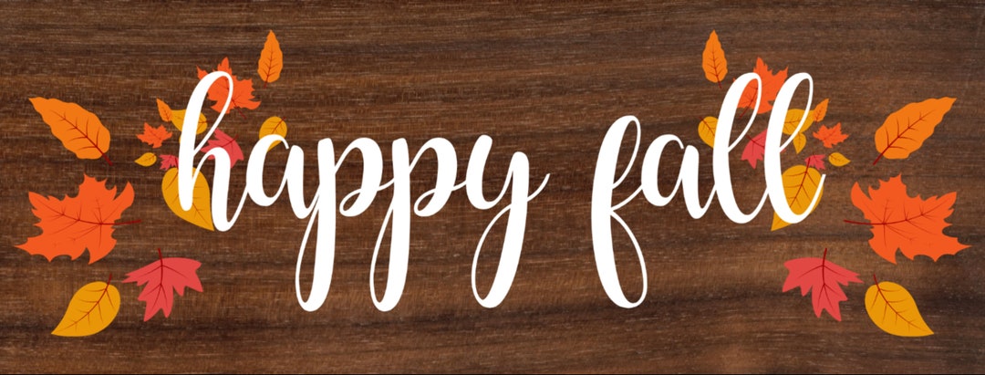 Happy Fall Beth Happy Fall Wooden Plank, Fall Themed Wooden Plank, Festive Fall Wooden ...
