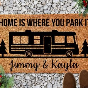 Personalized Camping Doormat, Custom RV Doormat, Welcome Mat for Campsite, Camping Gifts, RV Doormat, RV Gifts, Caravan Doormat,Camper Gifts