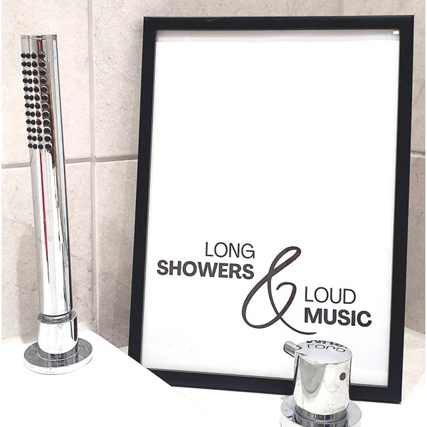 PRINTABLE Wall Art, Long showers loud MUSIC, En Suite, Bathroom, Shower, Family, Home, Decor, Funny, Digital DOWNLOAD