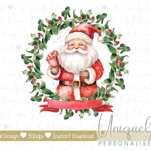 Christmas clipart, Father Christmas, 1st Christmas, digital download, transparent png, sublimation t shirt design, watercolour party decor