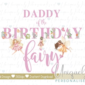 Aniversário Fada Papai Clipart Fadas Rosa Download Digital Transparente PNG Sublimação Festa T-shirt Design, Aquarela Festa Fada Decoração