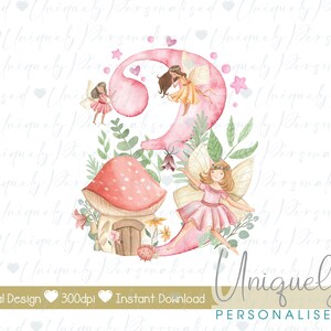 Geburtstagskind Fee Clipart, Nummer eins, digitaler Download, transparentes Png, Sublimations-T-Shirt-Design, Aquarell-Party-Dekor