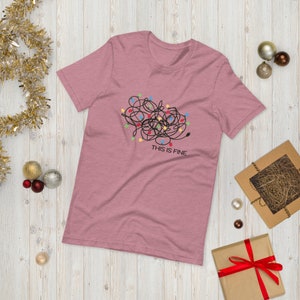 I&#39;m Fine Christmas Lights Shirt, Funny Christmas Shirt, Everything Is Fine Tshirt, Cute Holiday Shirts, Ugly Christmas Sweater shirt