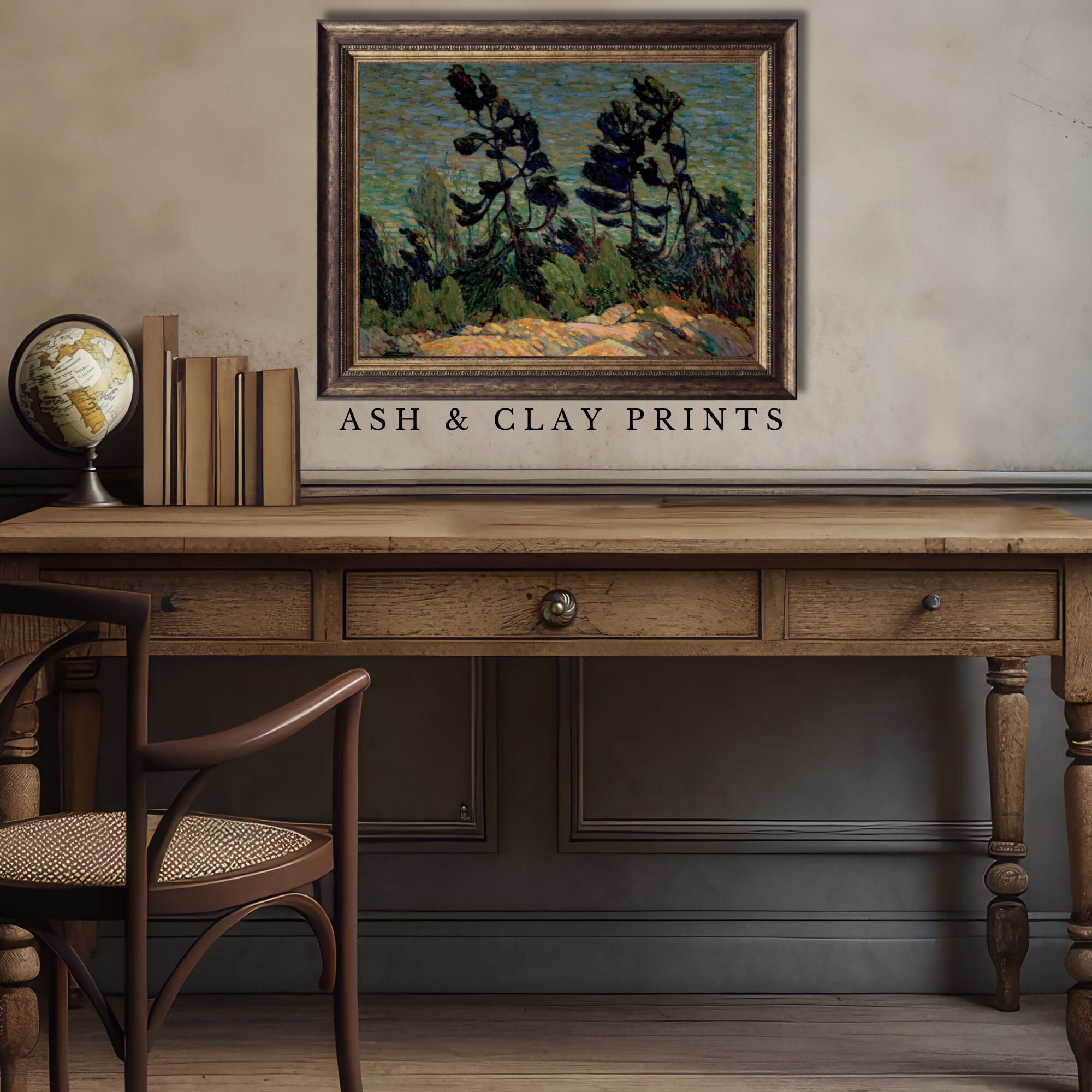 Tom Thomson Byng Inlet Painting Group of Seven Canadian Art Rustic