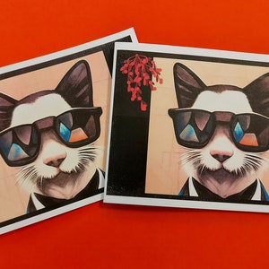 Tarjetas de Navidad- Love Cat Designs- Pack de 4