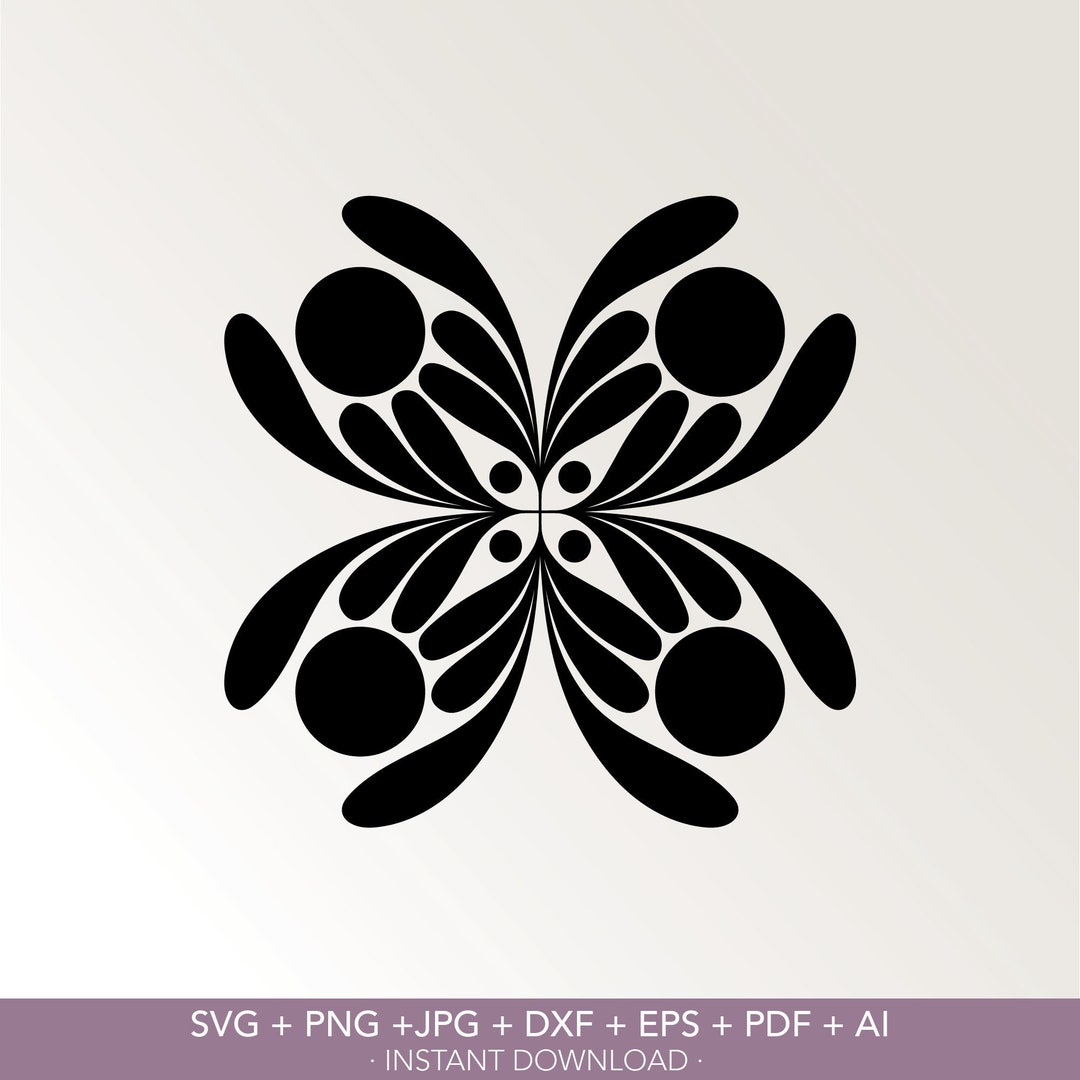 Abstract Flower Instant Digital Download - Svg + Png + Jpg + Dfx + Eps ...