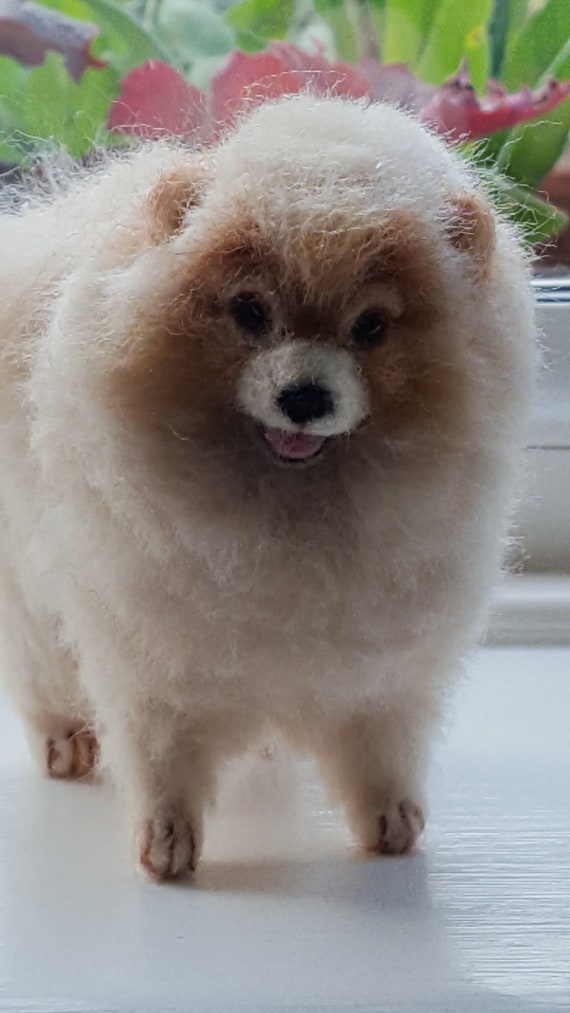 Cute Needle Felted Pomeranian Dog Called Fleur Etsy