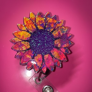 Pretty Sunflower Badge Reel