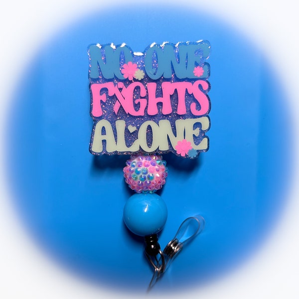 No One Fights Alone Breast Cancer Badge Reel