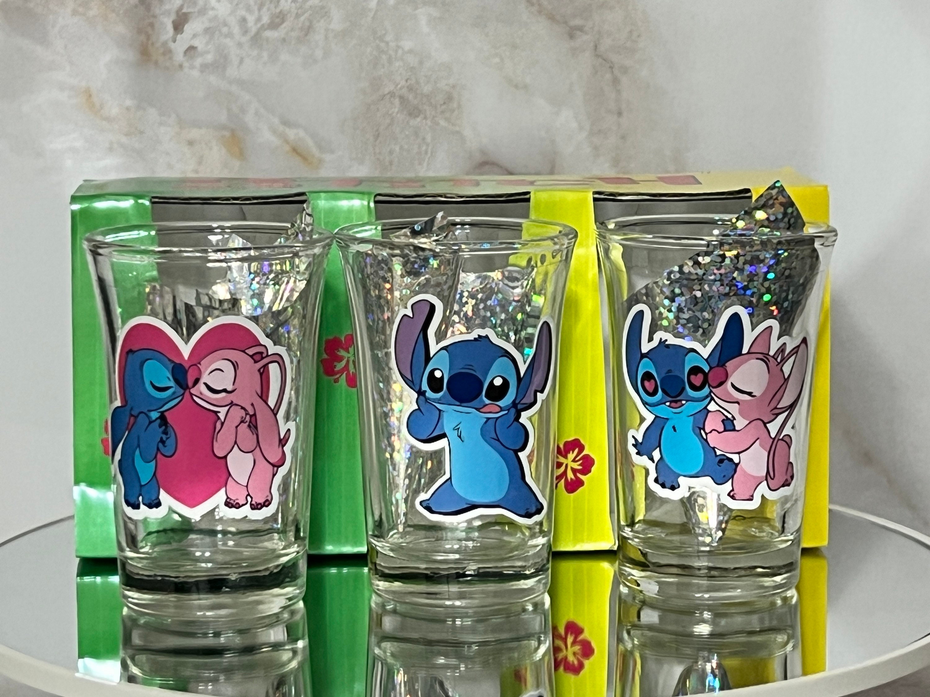 New Stitch Mini GLASS CUP JELLO SHOOTER Shotglass Bar Set NICE
