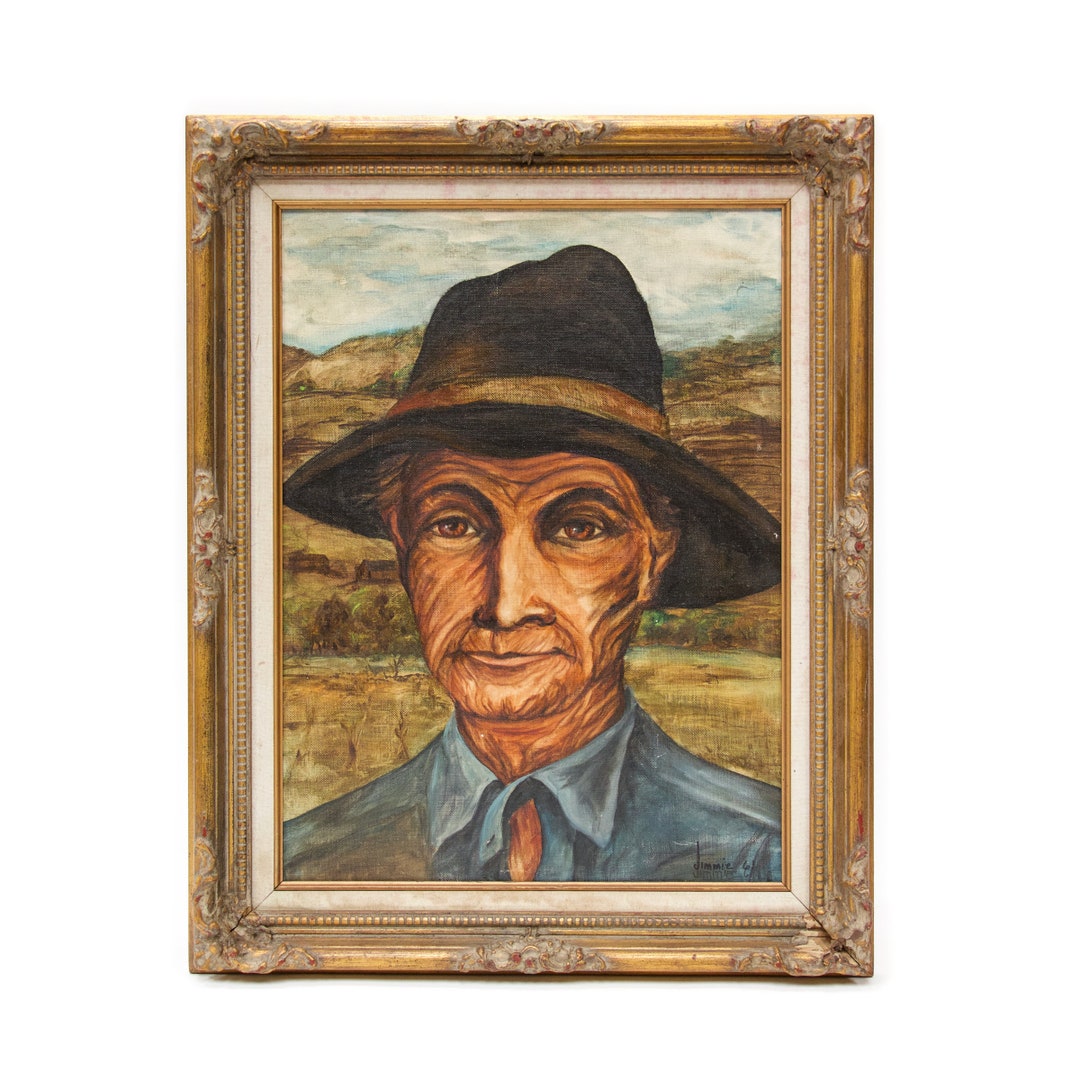 Original Vintage Oil on Board Painting Etsy