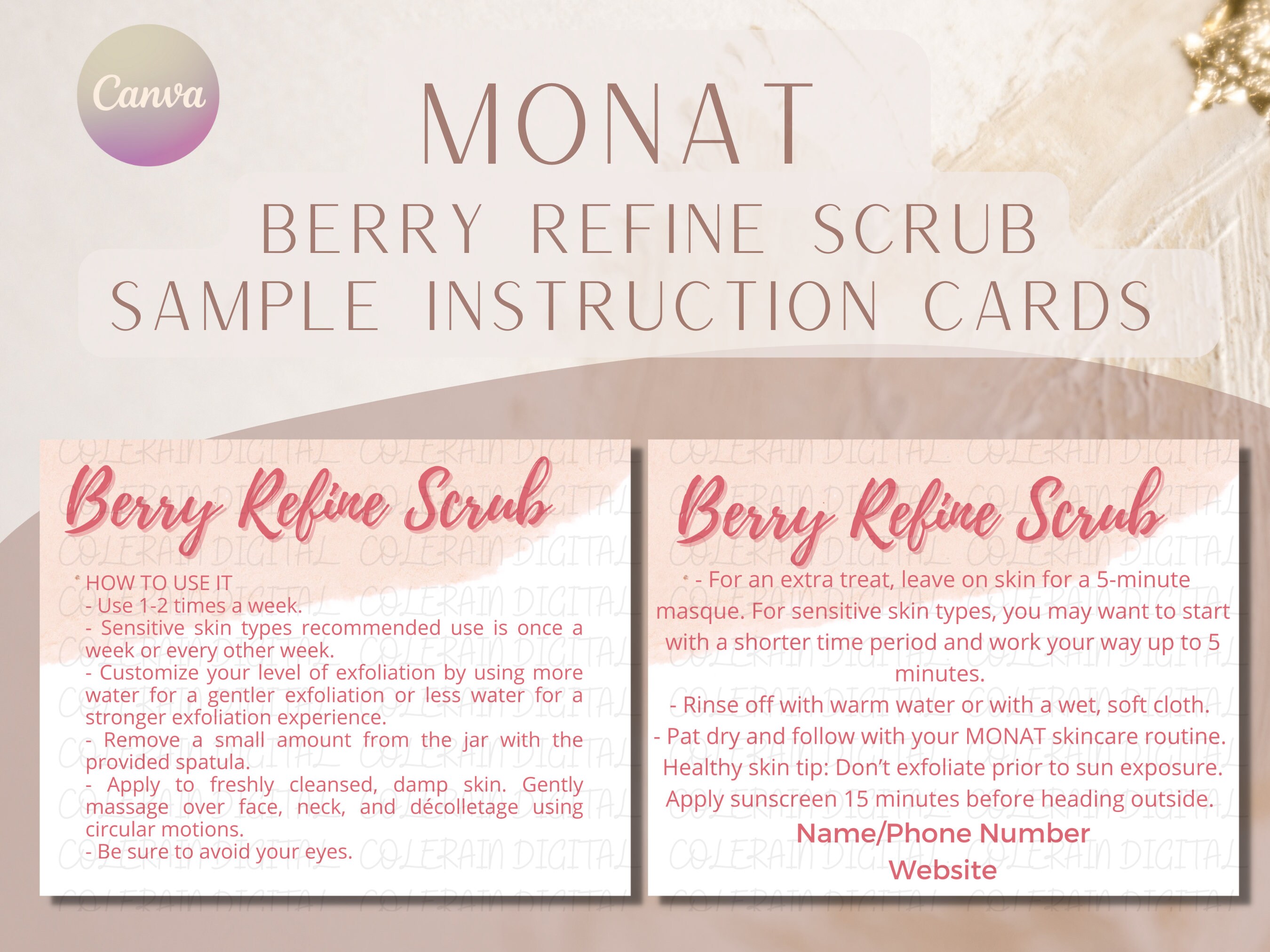 Monat Business Card - Etsy