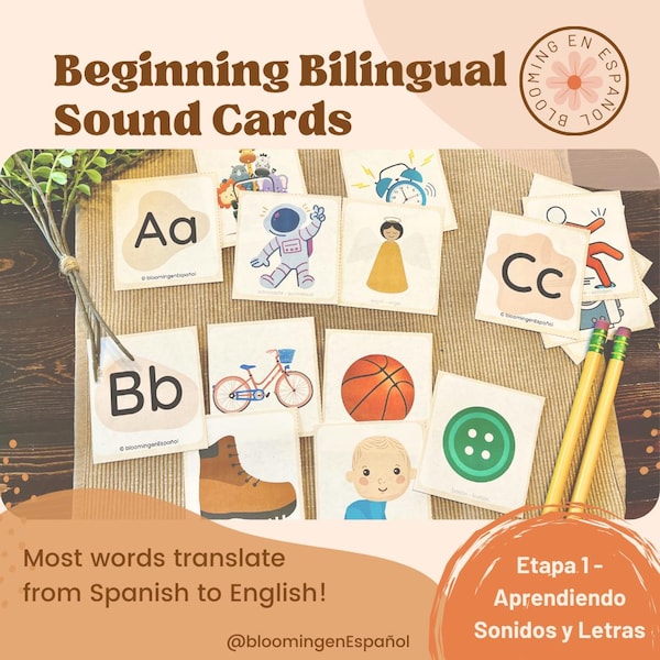 Tonkarten mit zweisprachigem Alphabet: Spanische Phonetik (PDF Download)