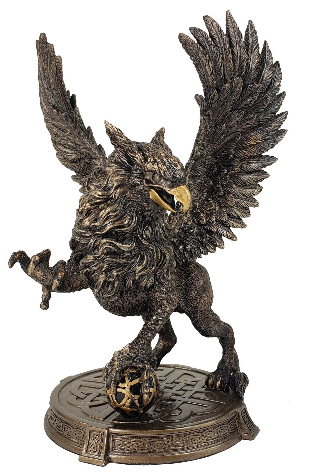 Mythology Griffin Griffon Lion Eagle Statue Viking Celtic Knot Base ...