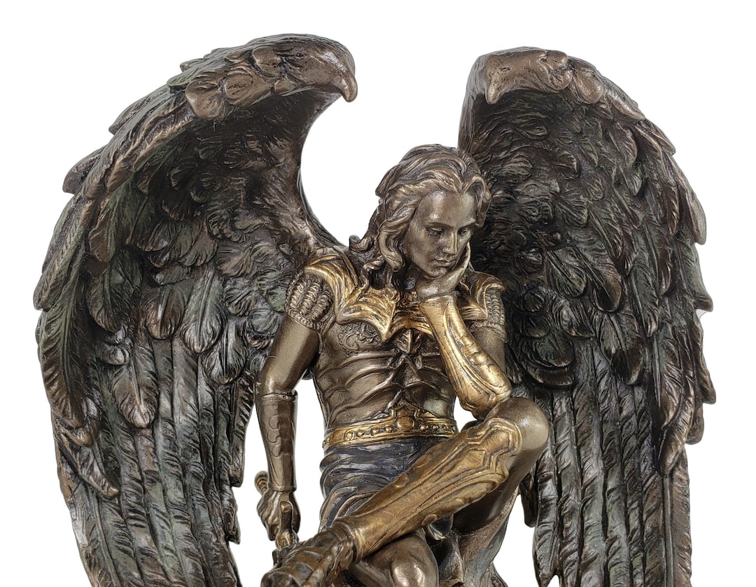 6 1/2 Lucifer the Fallen Archangel Devil Bronze Color Angel Statue Etsy