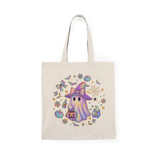 Whimsical Ghost Trick or Treat Tote Bag