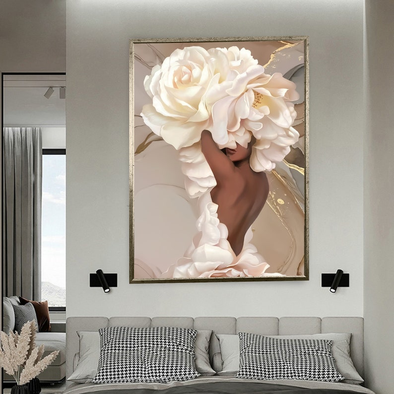Printed Picture Wall Art Decoration Flowers Canvas Wall Etsy