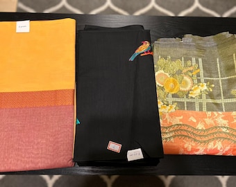 South Indian Cotton Saree perfect for summer occasions or temple.