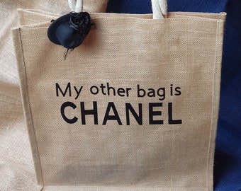 Borsa di iuta My Other bag Jute….Beige, una borsa di iuta indispensabile! Ideale per lo shopping, una gita al mare come regalo 100% BIOLOGICO
