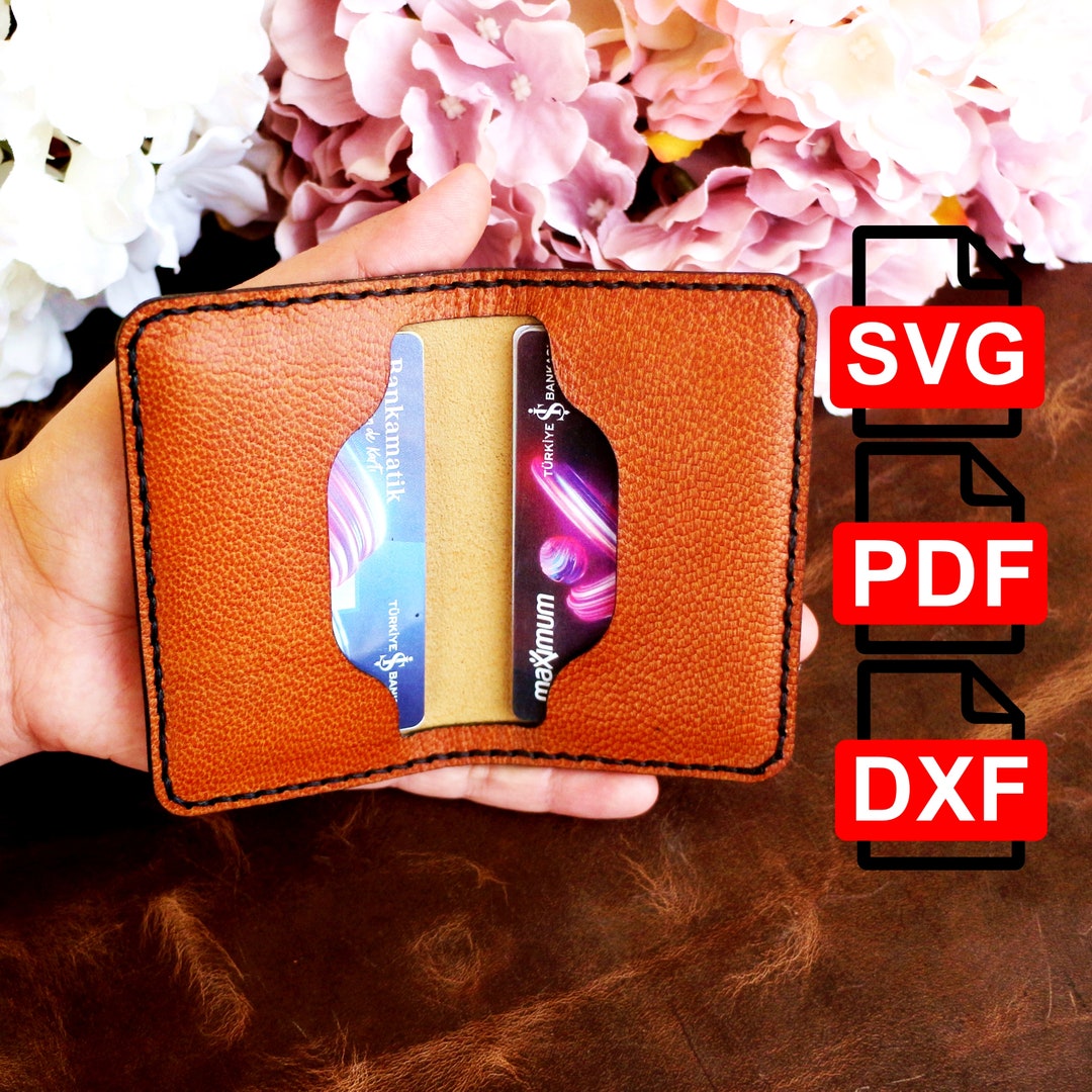 Leather Card Holder Pattern/leather Card Holder Template /A4 Etsy