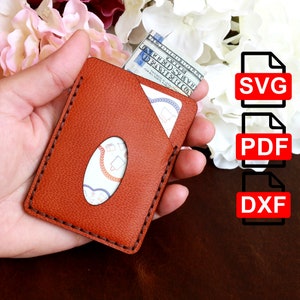 Leder Kartenhalter Vorlage/Leder Kartenhalter Muster/A4 und US Letter Pdf/Svg/Dxf DIY/Für Laser Cut /Pdf und SVG /