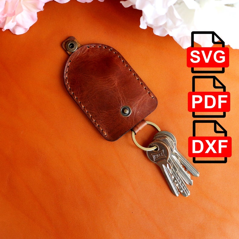 Leather Key Holder PDF SVG and DXF Patterns. Leather Key Etsy