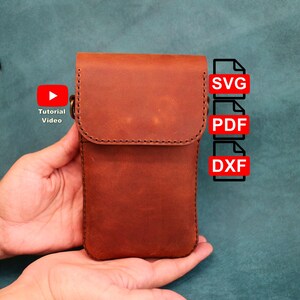 Leather Phone Crossbody Bag Pattern / Leather Phone Bag Pattern/Leather Phone Bag Template/A4 and Us Letter Pdf/ Svg / Dxf DIY/For Laser Cut