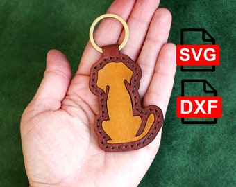 Leather Dog Keychain Digital SVG-DXF Pattern/ Laser Cut Ready