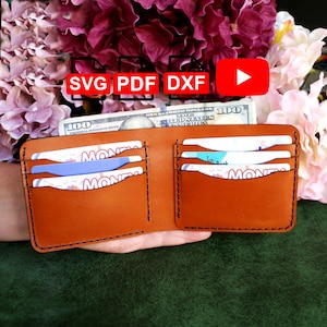Leder Geldbörse Muster Pdf /Leder Geldbörse Vorlage / A4 und US Letter Pdf /Svg /Dxf /DIY Muster/
