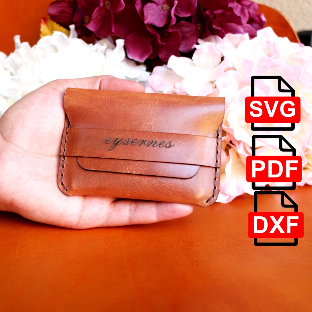 Leather Minimalist Wallet Card Holder Pattern/leather Card Holder