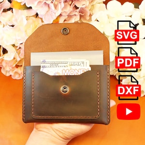 Lederen paspoort houder patroon, lederen paspoort cover sjabloon, /A4 en ons brief PDF/SVG/DXF, diy patroon/tutorial video/patroon