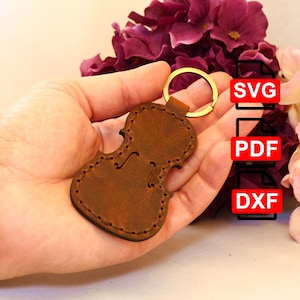 Keychain  Digital PDF-SVG-DXF Template, Leather Key Fob Pattern, Leather Pattern, Diy