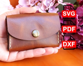 革製名刺ウォレットのパターン：PDF、SVG、DXFテンプレート