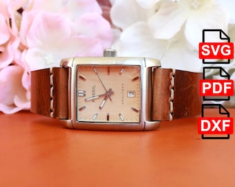 Watch Strap Template Set: Laser Cut Pattern (PDF, SVG, DXF)