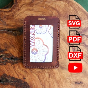 Leder Id Kartenhalter Vorlage/Leder Kartenhalter Muster /A4 und US Letter Pdf/Svg/Dxf DIY/Für Laser Cut /Pdf und SVG /