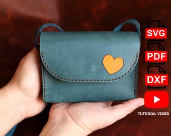 Leather Kids Bag Template / Leather Child Bag Pattern  /A4 and Us Letter Pdf/ Svg / Dxf DIY / For Laser Cut /Pdf and Svg